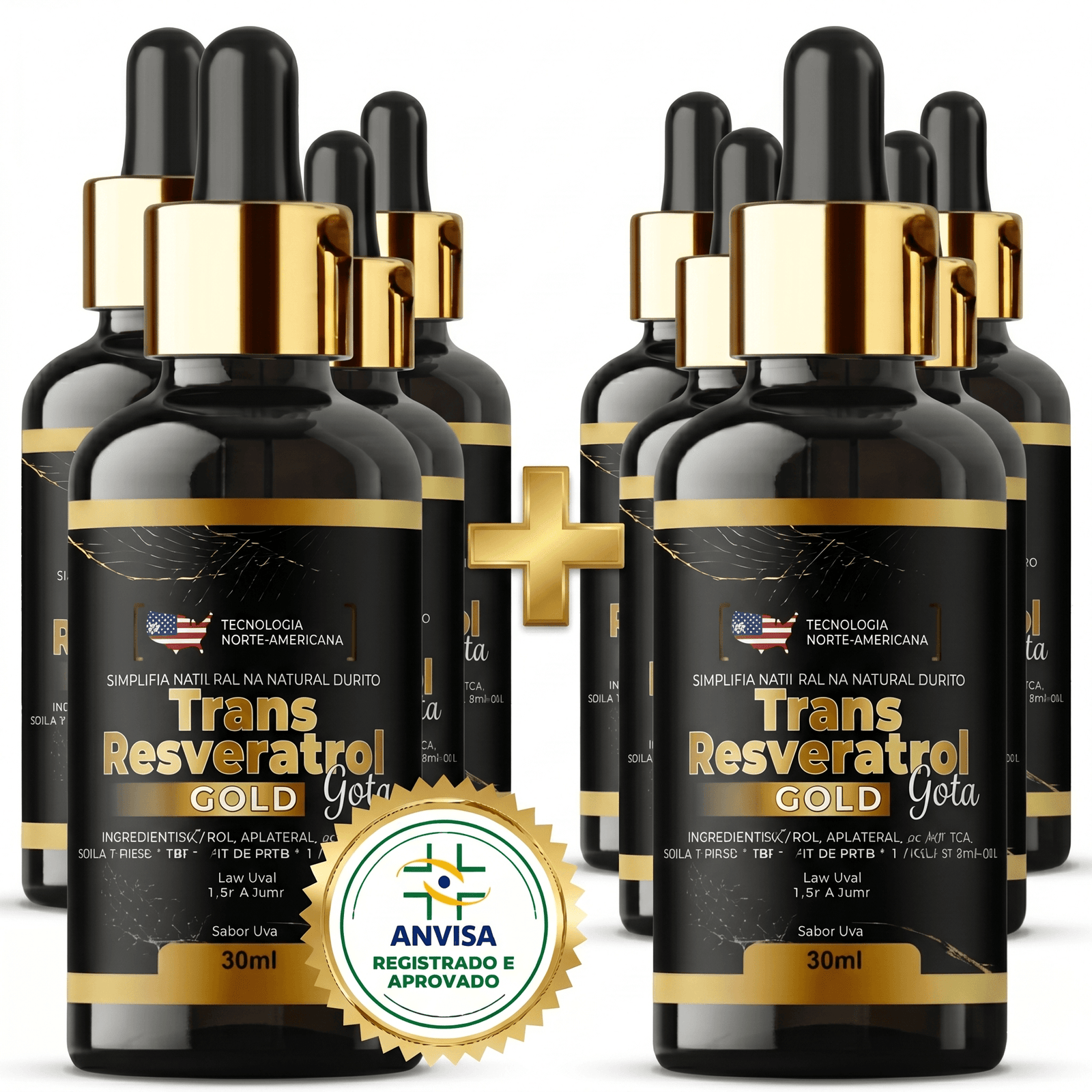 Trans Resveratrol Americano Gold - 12 frascos